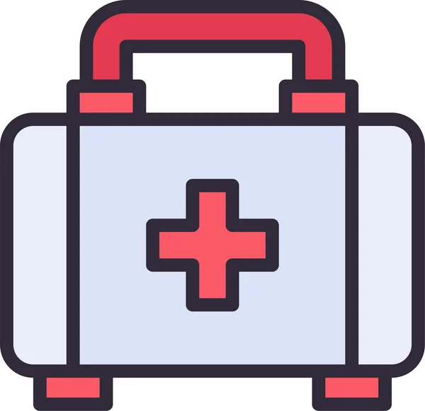 Aid Box First Icon — Stock Vector