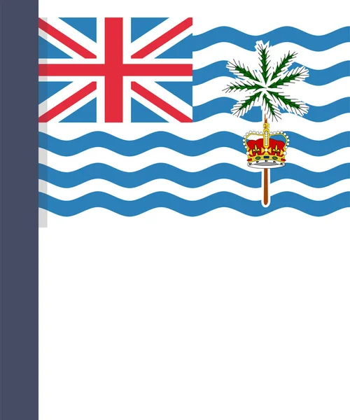 Drapeau Britannique Icône Indienne Dans Style Plat — Image vectorielle