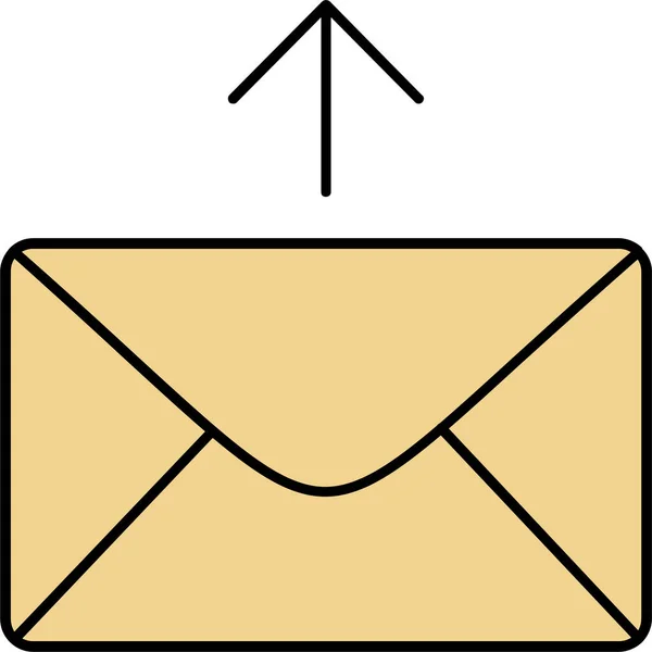 Mail Email Icône Transfert Dans Style Contour Rempli — Image vectorielle