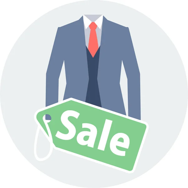 Cloth Sale Discount Icon Flat Style — Stock Vector