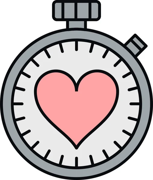 秒表时间表计时器图标在填充 轮廓风格 — 图库矢量图片