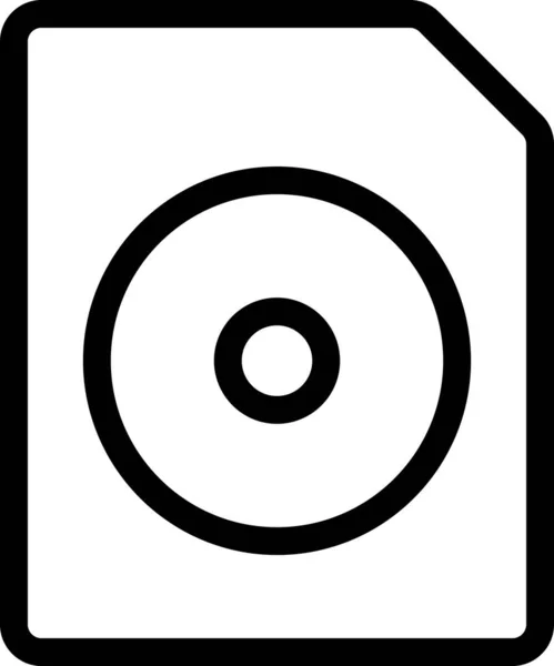 Піктограма Звукового Компакт Диска Стилі Контурів — стоковий вектор