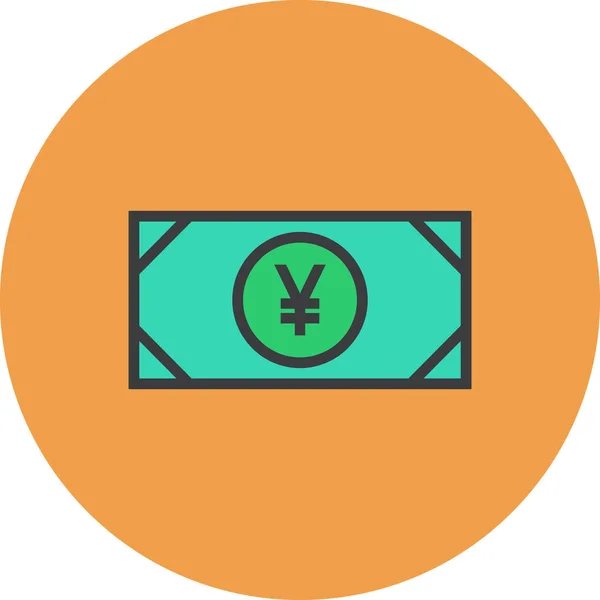 Значок Ділової Готівкової Валюти Заповненому Стилі — стоковий вектор