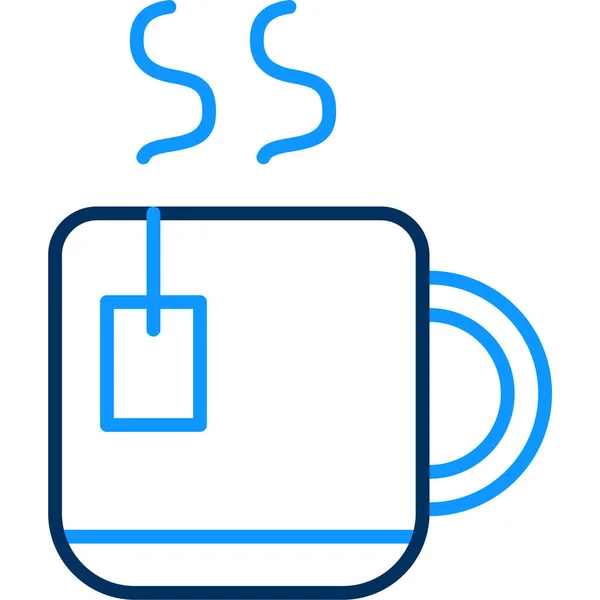 Kaffeetasse Heißes Symbol Umriss Stil — Stockvektor