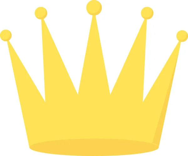 Başarı Başarısı Kral Simgesi Düz Stilde — Stok Vektör