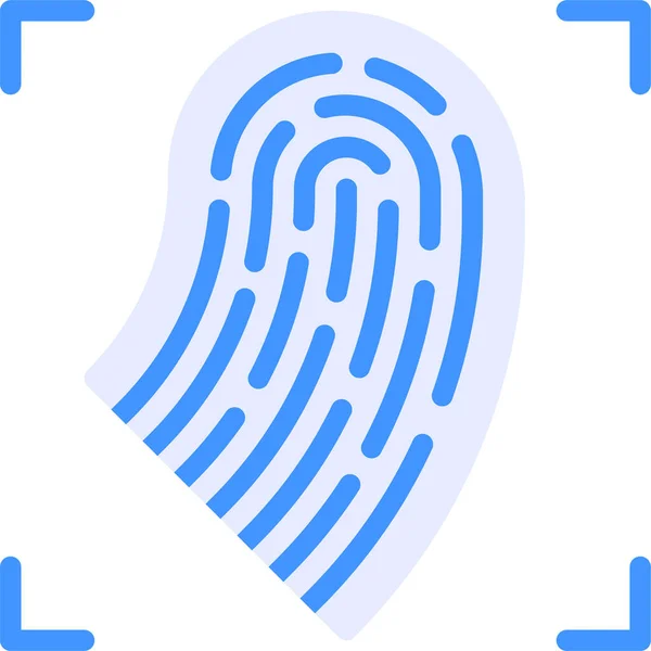 Finger Fingerprint Identity Icon — Stock Vector