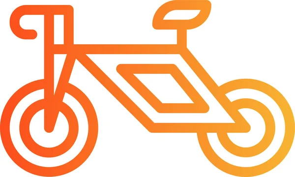 Bicicleta Bicicleta Icono Del Ciclismo Estilo Del Esquema — Vector de stock