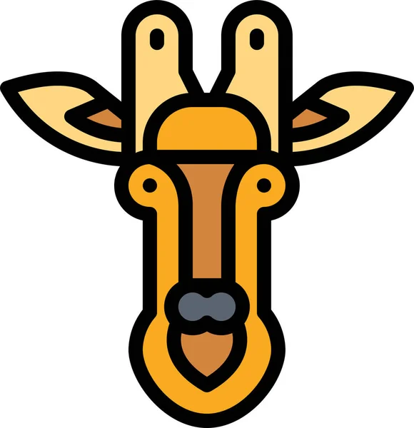 Ikona Ssaka Żyrafy Zwierzęcej Stylu Wypełnionym — Wektor stockowy