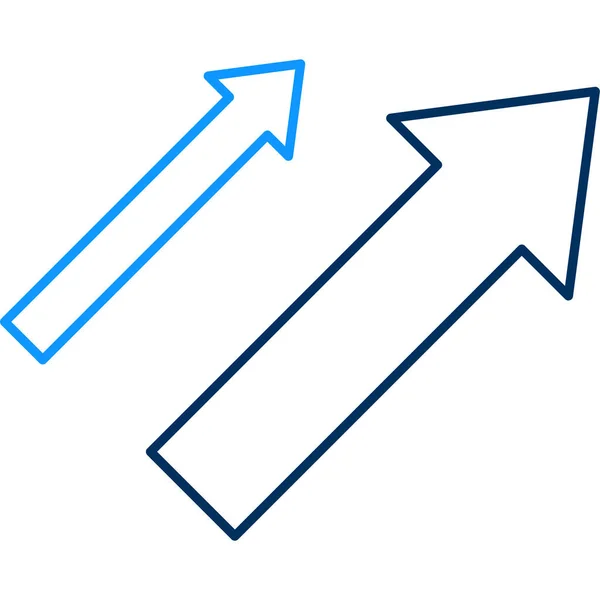 Analys Business Chart Ikon Konturstil — Stock vektor