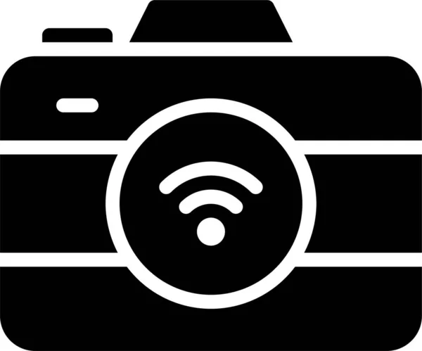 Kamerafotografering Wifi Ikon Kategorin Elektroniska Apparater — Stock vektor