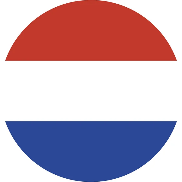 オランダ国旗のアイコンをフラットスタイルで表示 — ストックベクタ