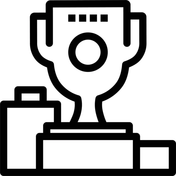 Κύπελλο Τελετή Πρωταθλητής Εικονίδιο Στυλ Περίγραμμα — Διανυσματικό Αρχείο