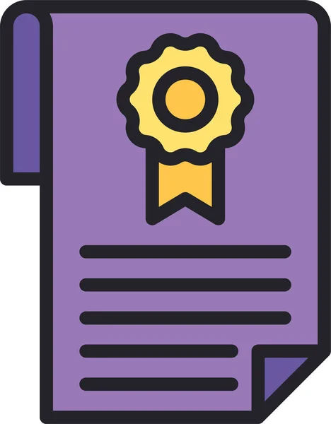Ikona Dyplomu Dyplomu Świadectwa — Wektor stockowy