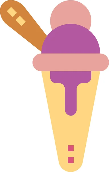 餐饮类甜食冰淇淋图标 — 图库矢量图片