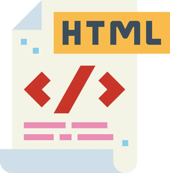 浏览器编码Html图标为扁平样式 — 图库矢量图片