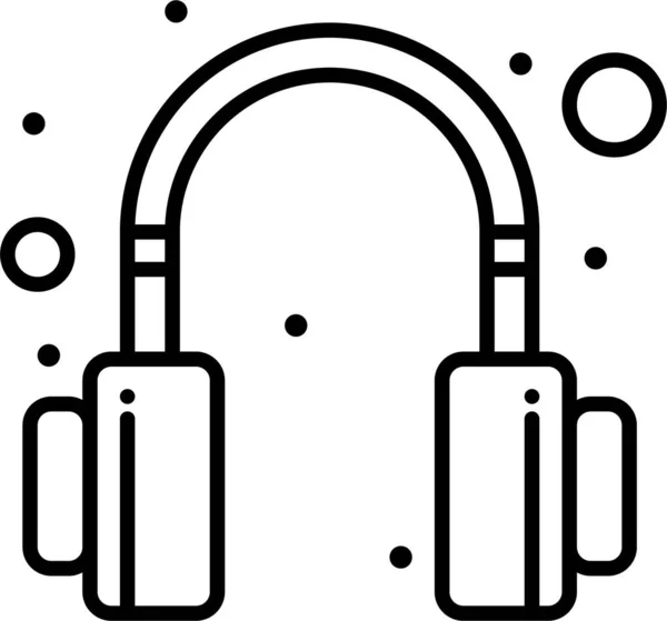 Headphone Headphones Headset Icon Outline Style — Stock Vector