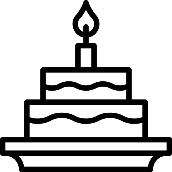 Икона Праздничного Торта — стоковый вектор