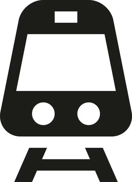 Tren Transporte Icono Sólido Estilo Sólido — Archivo Imágenes Vectoriales