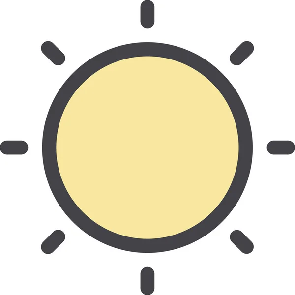 Soleil Icône Web Illustration Simple — Image vectorielle