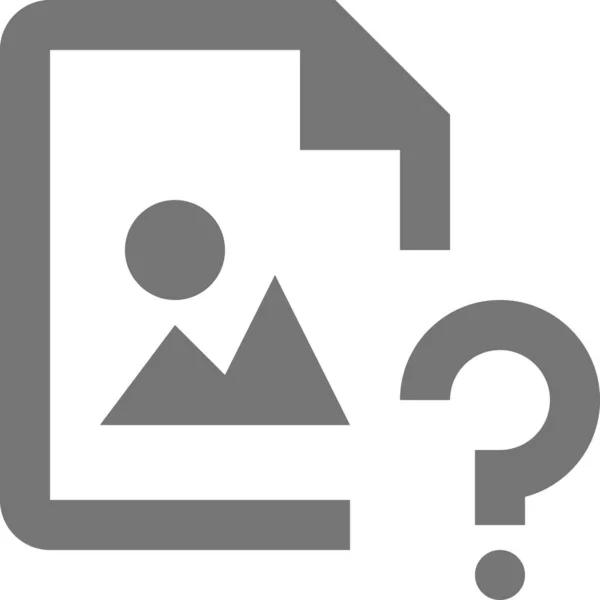 Datei Frage Hilfe Symbol Umriss Stil — Stockvektor
