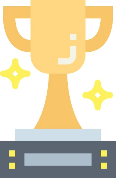 Award Cup Trophy Icon Flat Style — Stock Vector