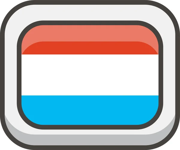 Vlag Nederland Gevuld Omtrek Pictogram Gevulde Omtrek Stijl — Stockvector