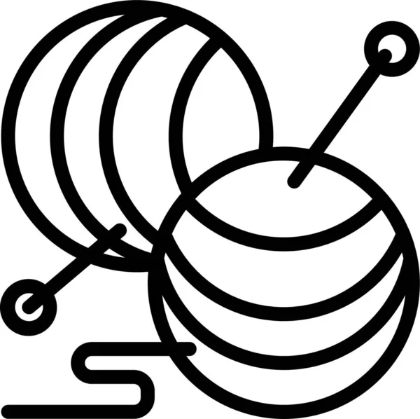 轮廓线风格的球设计时尚图标 — 图库矢量图片
