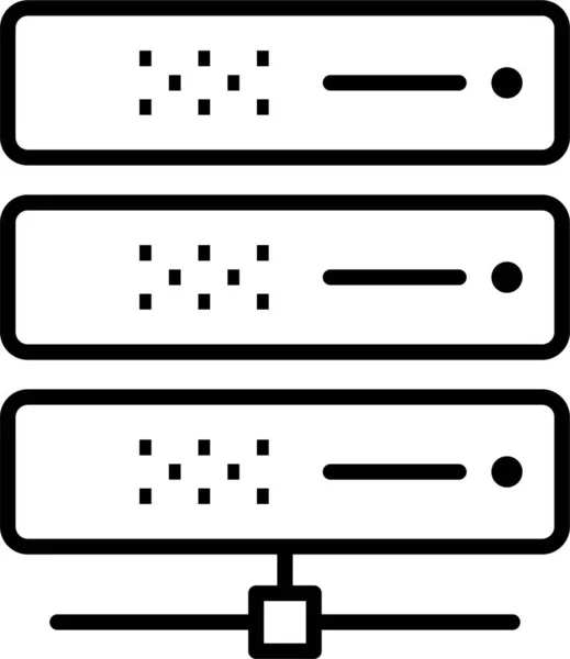 Számítógép Központi Szerver Ikon — Stock Vector