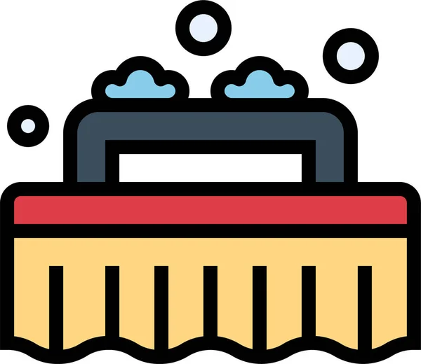 Escova Limpa Ícone Lavagem — Vetor de Stock