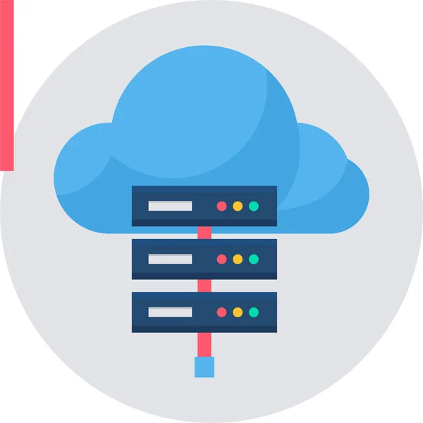 Icono Del Servidor Computación Nube Estilo Insignia — Archivo Imágenes Vectoriales