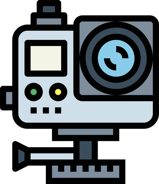 填充式相机Gopro技术图标 — 图库矢量图片