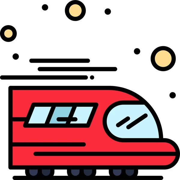 Icono Del Transporte Público Tren Estilo Esquema Rellenado — Archivo Imágenes Vectoriales