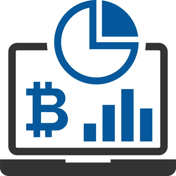 Hashrate Bitcoin Coin Icon Solid Style — Stock Vector