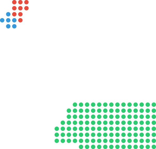 Ekvatoriell Guinea Karta Ikon Platt Stil — Stock vektor