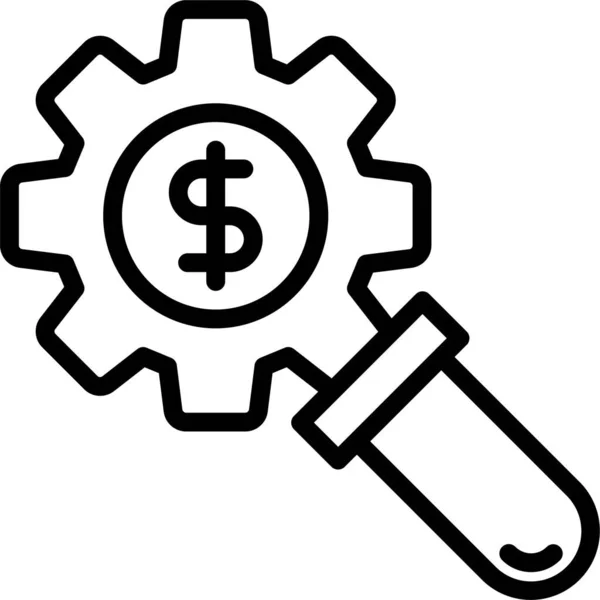 Icono Dinero Del Motor Optimización — Vector de stock