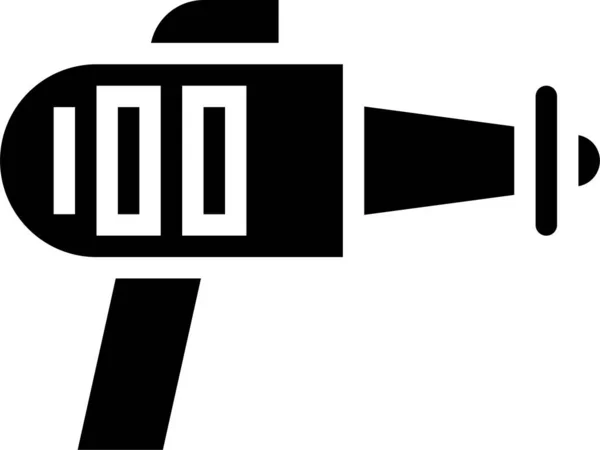 Blaster Icône Pistolet Fiction Dans Style Solide — Image vectorielle