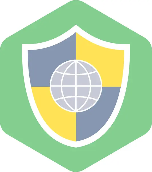 Salvaguarda Icono Escudo Seguridad Estilo Plano — Vector de stock