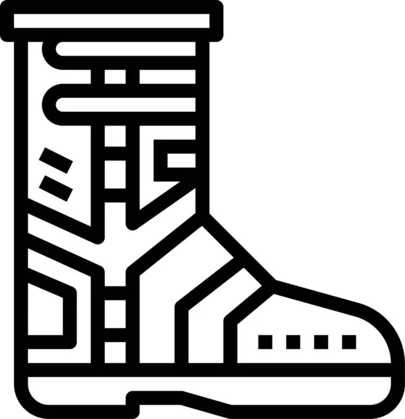 Иконка Соревнования Сапог Стиле Абриджа — стоковый вектор