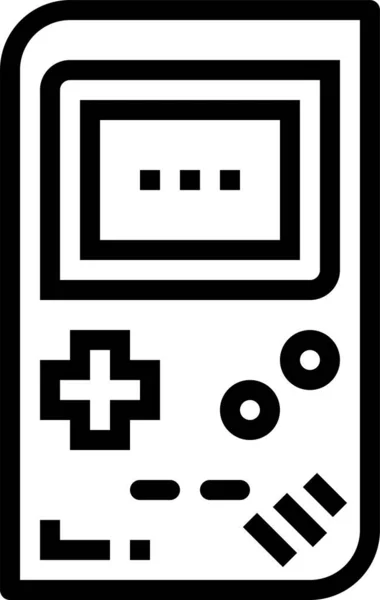 ゲームゲームゲームゲームカテゴリのマルチメディアポータブルアイコン — ストックベクタ