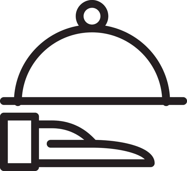 Room Service Kundensymbol Umriss Stil — Stockvektor