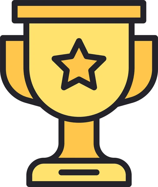 Award Kampioen Ster Pictogram — Stockvector