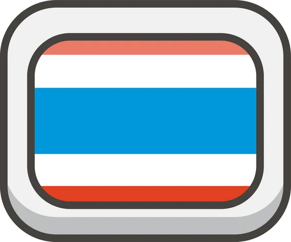 Flaga Tajlandia Wypełniony Zarys Ikona Stylu Wypełniony Zarys — Wektor stockowy
