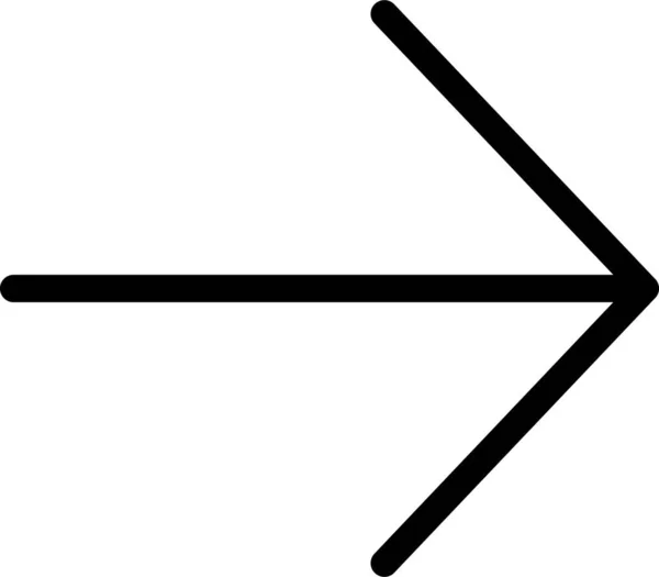 Pfeil Rechts Pfeile Symbol Solidem Stil — Stockvektor