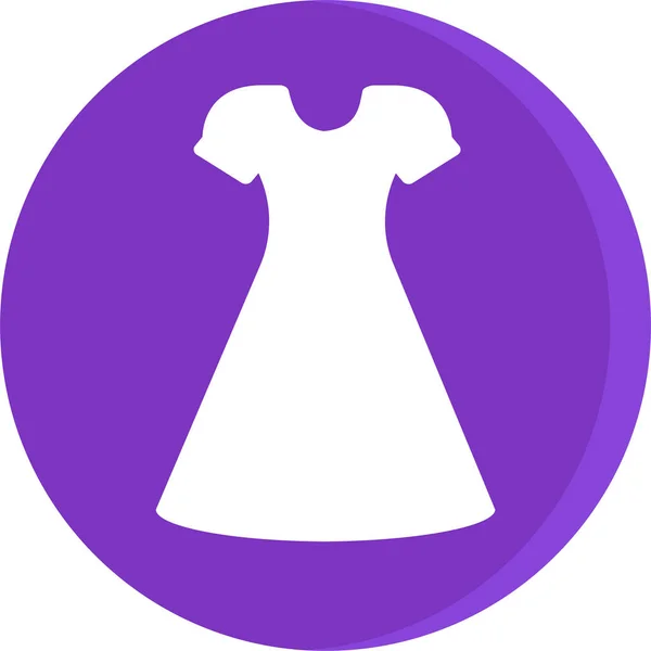 Ropa Ropa Vestido Icono Estilo Sólido — Vector de stock