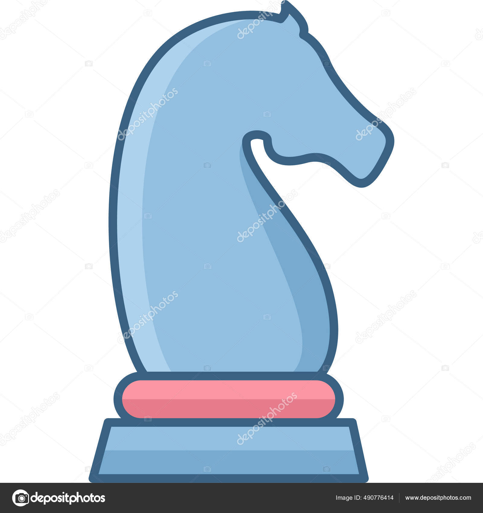 Cavalo de xadrez estratégia ícone 3d