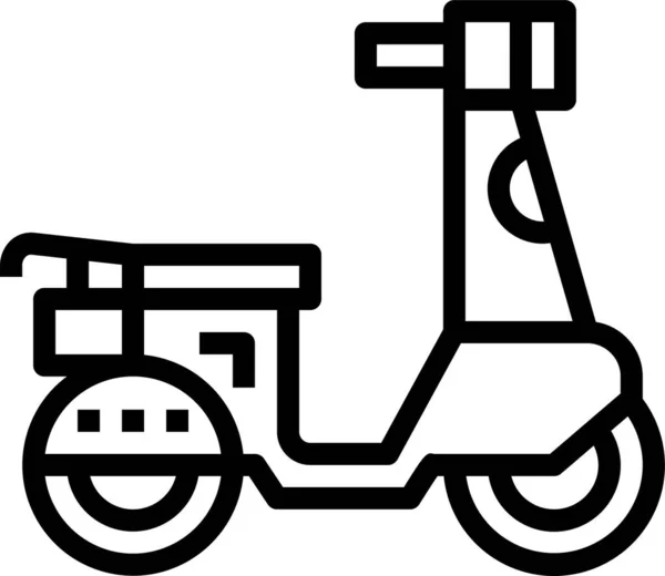 Moto Scooter Icono Transporte — Vector de stock