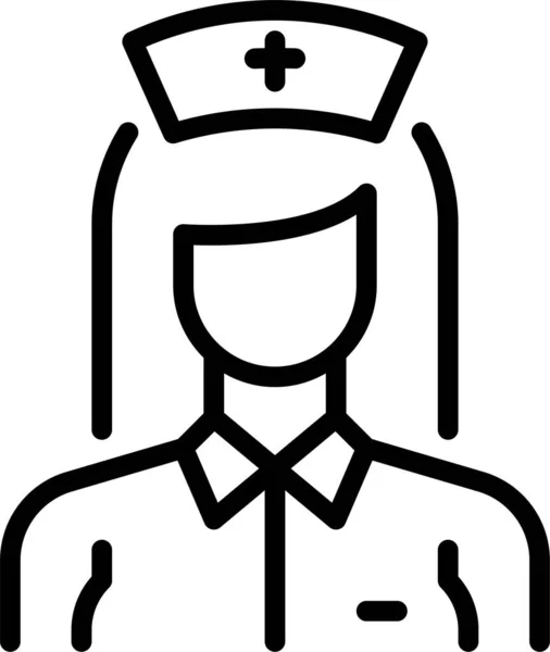 Аватар Дівчина Медсестра Значок — стоковий вектор