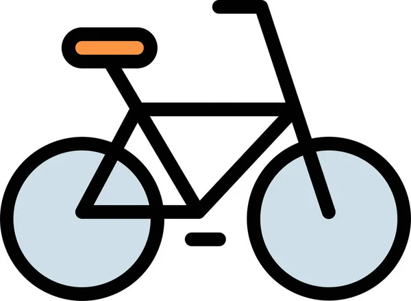 Fiets Fiets Fiets Icoon Gevulde Outline Stijl — Stockvector