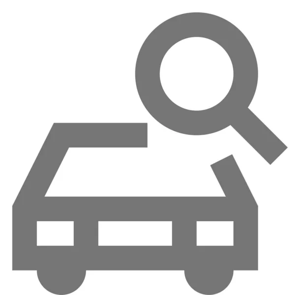 Εικονίδιο Αναζήτησης Προβολής Αυτοκινήτου Στυλ Περίγραμμα — Διανυσματικό Αρχείο