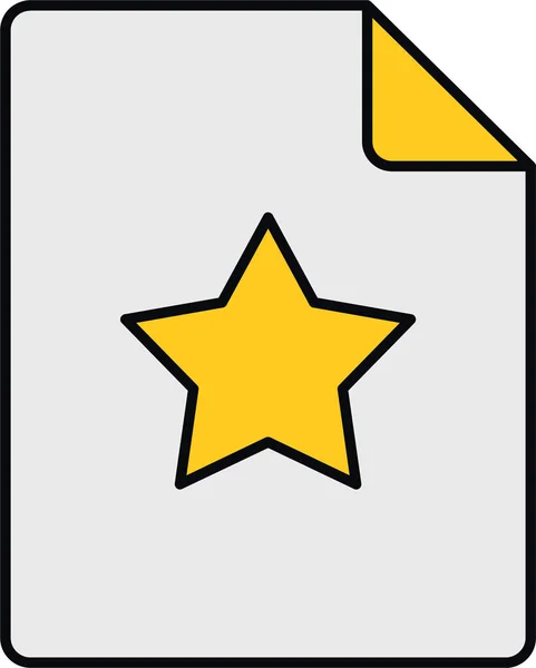 Bästa Stjärna Bokmärke Ikon Fylld Kontur Stil — Stock vektor